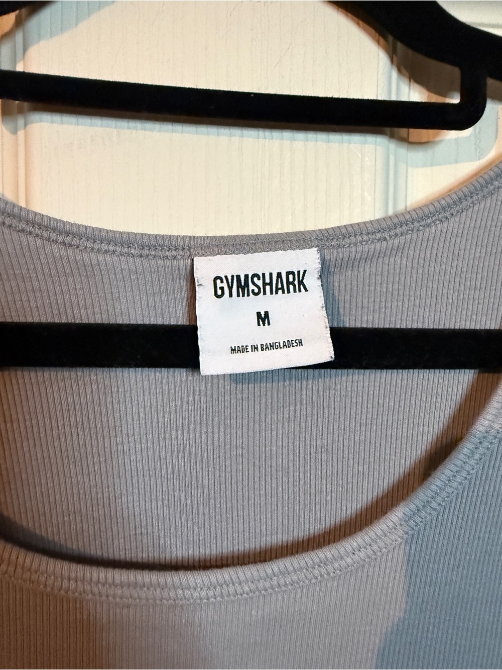 Gymshark Light Gray Men’s Ribbed Tank Top Size Medium - Picture 2 of 6